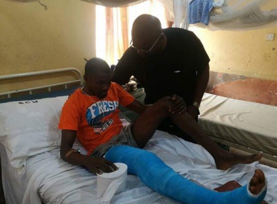 Finally, The Alleged Target Of Ozubulu Church Attack, Aloysius Ikegwuonu “Bishop” Visits Victims [Photos]