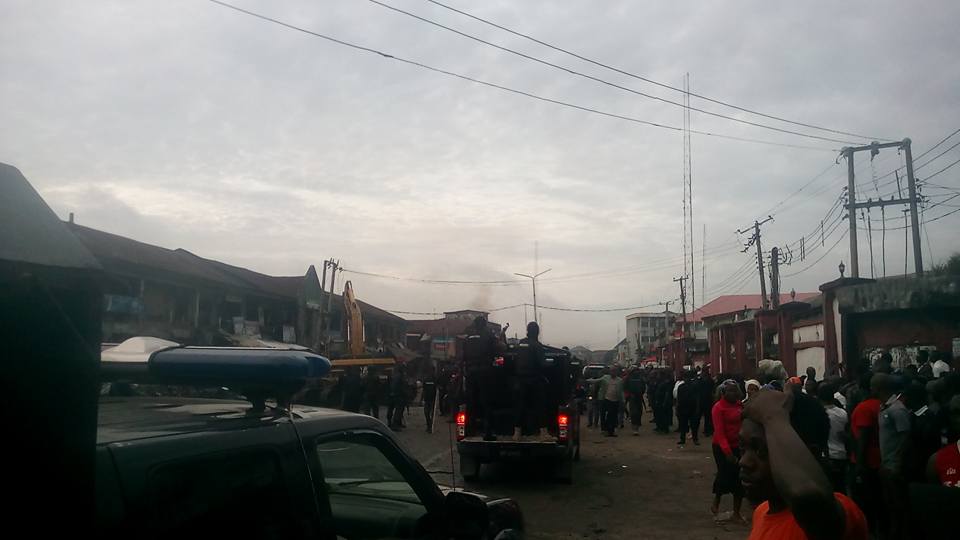 Many Traders In Serious Tears As Gov. Rochas Demolishes Popular Eke Ukwu Market In Owerri [Photos]