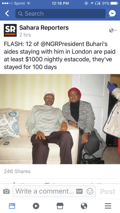 See The Huge Amount, Paid In Dollars That PMB’s Aides Are Earning For Staying In London Per Night