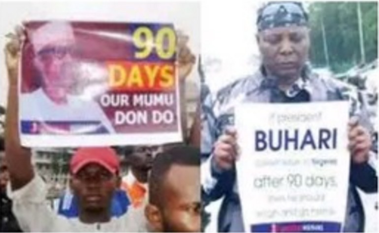 Nationwide Tension As Police Officers Uses Water Canons On Charly Boy And Others For Protesting Against Buhari