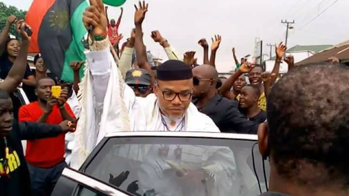 BREAKING!!!Father Ebube Muonso Declare His Total Support For Biafra As He Joins Nnamdi Kanu And Others At Biafra Rally In Ekwulobia