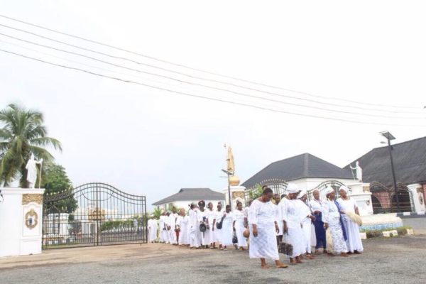 PHOTOS NEWS: Ooni Of Ife Celebrates Goddess Of Love Osun Without Wife, Olori Wuraola