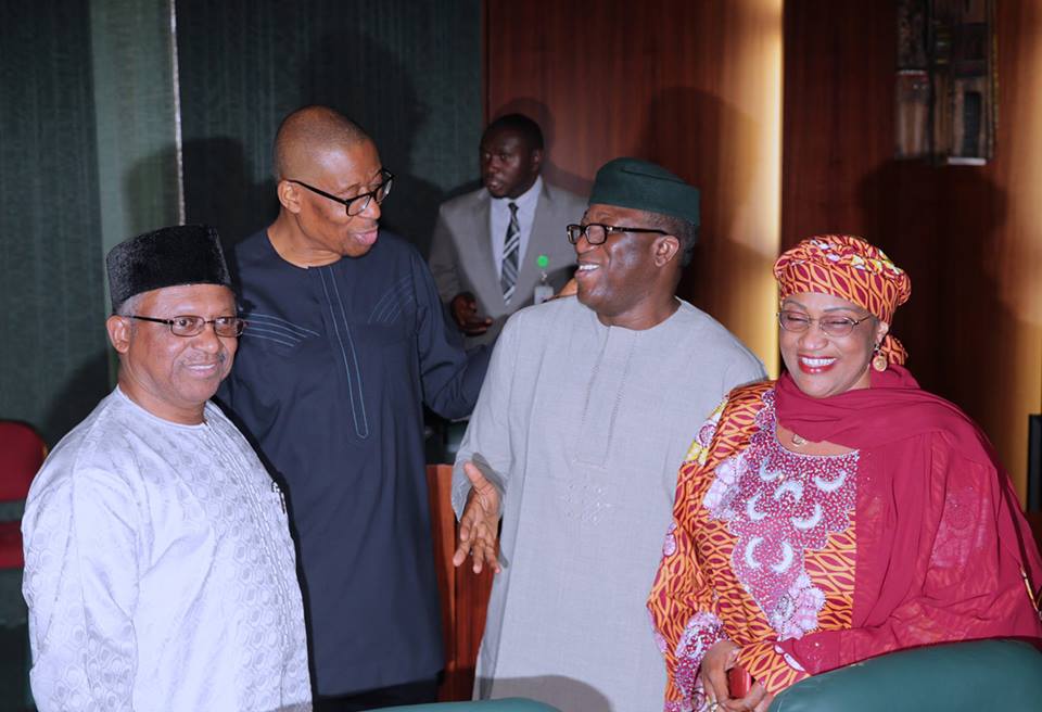 PHOTO NEWS: Aisha Alhassan Full Of Smiles As Buhari Presides Over FEC Meeting [PHOTOS] 