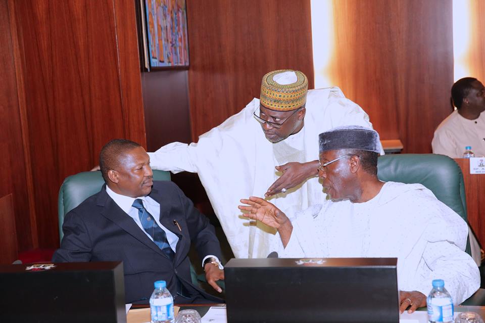 PHOTO NEWS: Aisha Alhassan Full Of Smiles As Buhari Presides Over FEC Meeting [PHOTOS]
