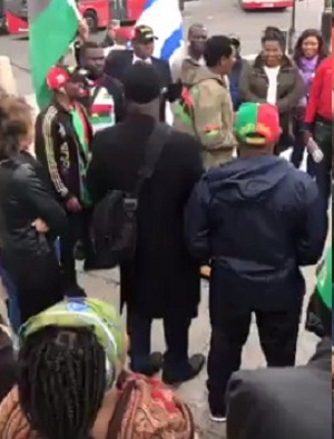 Watch The Video Of Ipob Member Protesting In London