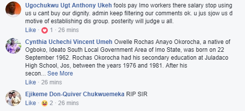 Facebook users rejects Governor Okorocha's N5.5m largesse, calls it blood money