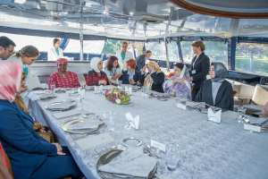 Aisha Buhari, Spotted Chilling With The Wives Of Other Leaders On A Yacht In Turkey [Photos]