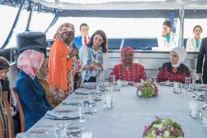 Aisha Buhari, Spotted Chilling With The Wives Of Other Leaders On A Yacht In Turkey [Photos]