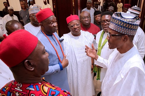 President Muhammadu Buhari and leaders from the South East are currently meeting at