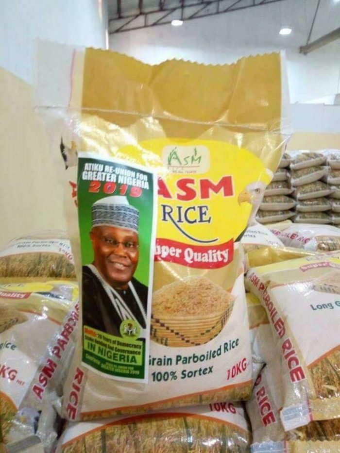 Atiku Disowns Viral Bag Of Rice Campaign Photograph