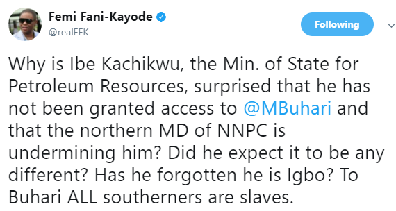 “FFK Reacts To Ibe Kachikwu's Face Off With NNPC GMD"