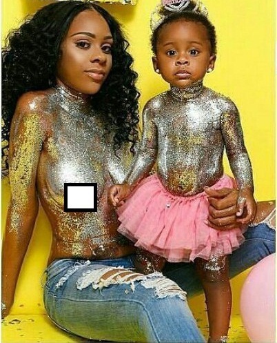 Mother And Daughter Go T0pless, To Celebrate Birthday 