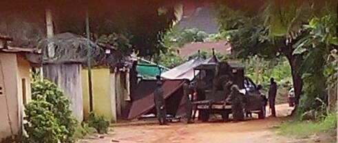 Photos Of How Army Officers/Police Invaded Nnamdi Kanu Home 