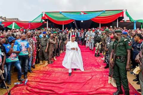 Photos Of Governor Nasir El-Rufai Paying Homage To The Obi Of Onitsha