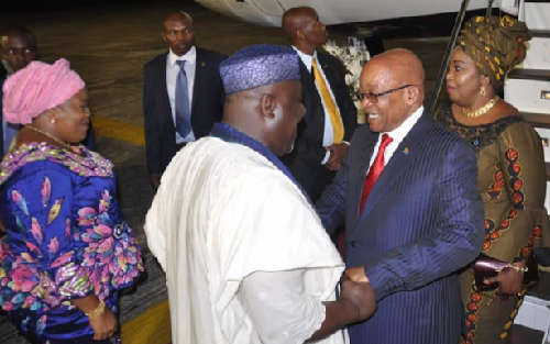 Photos As President Of South Africa, Jacob Zuma Arrives Imo State For A 2-Day Visit 