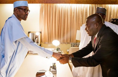 President Buhari Meets With APC Candidate, Tony Nwoye