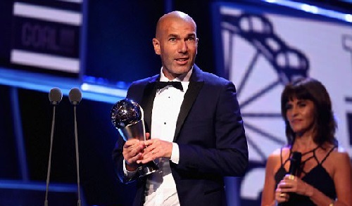 Real Madrid Coach, Zidane Wins 2017 Best FIFA Men’s Coach