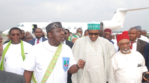 Governor Okorocha Reveals What He Discussed with Buhari In Aso Rock