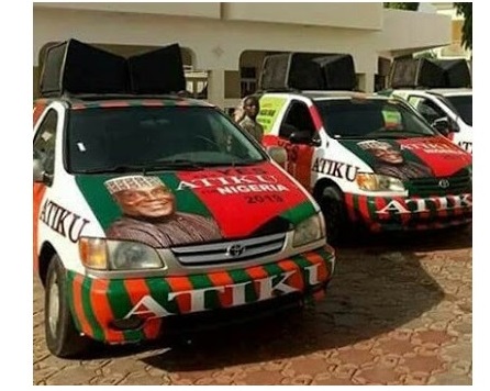 As Expected! Atiku Abubakar Shares A Photo Of His 2019 Campaign Vehicles