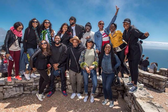 Banky W And Adesua Etomi’s Crew Visit Table Mountain Capetown [Photos]