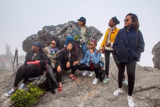Banky W And Adesua Etomi’s Crew Visit Table Mountain Capetown [Photos]