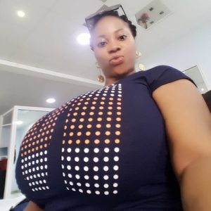 Nigerian Lady’s Blessed with A Gigantic Boobs Cause Stir On Instagram