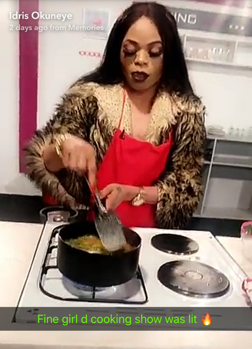 Photos Of How Bobrisky Represented Nigeria For A Cooking Show In Ghana