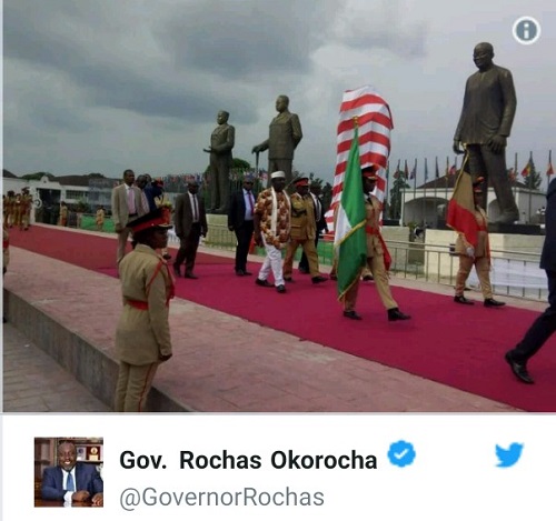 Gov. Rochas Shocks The Entire Nation, Reveals Why He Erected Statues Of African Leaders Shortly  After Unveiling Statue Liberia’s President