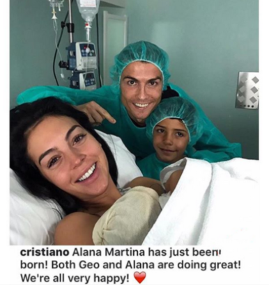 Cristiano Ronaldo And Girlfriend Welcome His 4th Child [Photo]