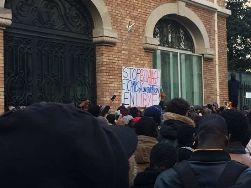 Didier Drogba Leads As Hundreds Protest Against Slave Market [Photos/Video]