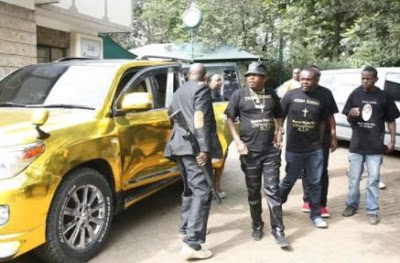 Photos Of Billionaire Kenyan Governor Painting The Town Gold, Drives Golden Cars, Drinks Golden Wine