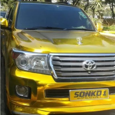 Photos Of Billionaire Kenyan Governor Painting The Town Gold, Drives Golden Cars, Drinks Golden Wine