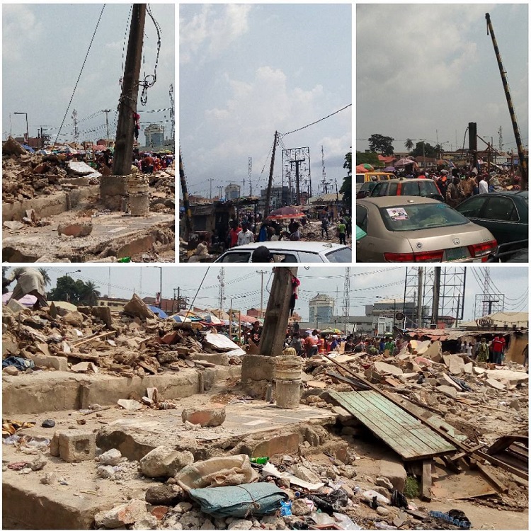 BREAKING: Lagos State Government Demolishes Yaba Market [Photos]