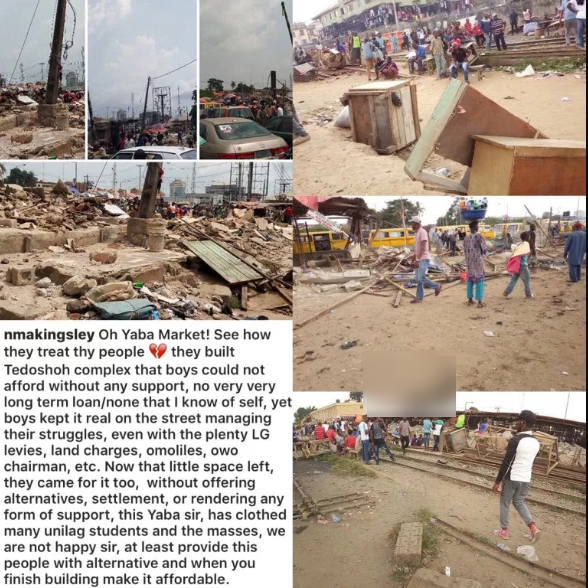 BREAKING: Lagos State Government Demolishes Yaba Market [Photos]