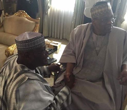 Atiku Abubakar Kneeling Before Ibrahim Babangida 
