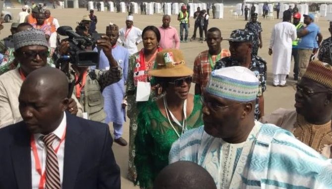 Photos News: Atiku Abubakar Arrives Eagle Square For The 2017 PDP National Convention