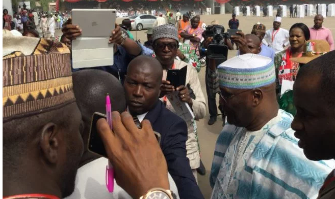 Photos News: Atiku Abubakar Arrives Eagle Square For The 2017 PDP National Convention