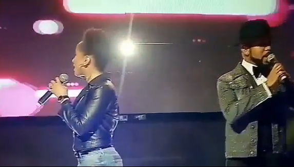 Celebrity Couple, Adesua And Banky W Performed Together In Warri [Photos/Video]