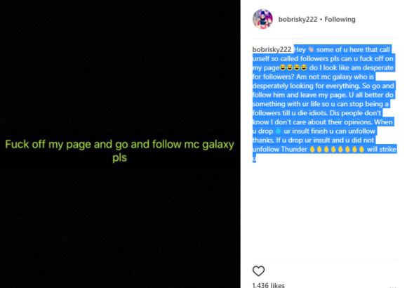 Bobrisky Calls Out MC Galaxy for Refusing to Honor Their Meeting with The Police