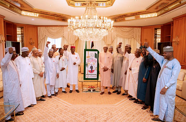 Lovely Photos As President Buhari Celebrates His 75th Birthday In Aso Rock