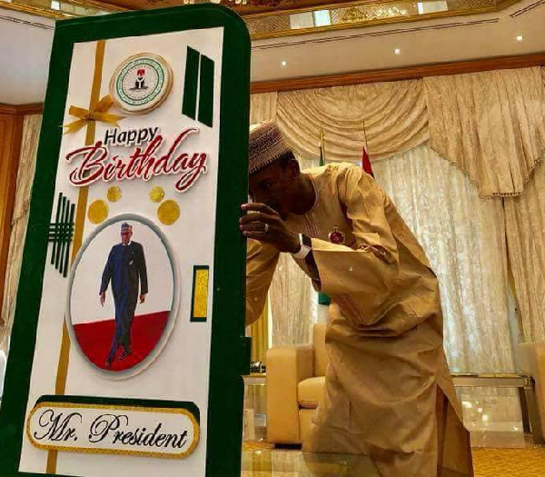 Lovely Photos As President Buhari Celebrates His 75th Birthday In Aso Rock