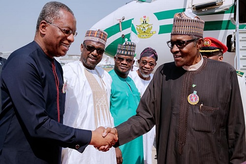 Photos News: President Buhari Returns To Nigeria After His Trip To Jordan