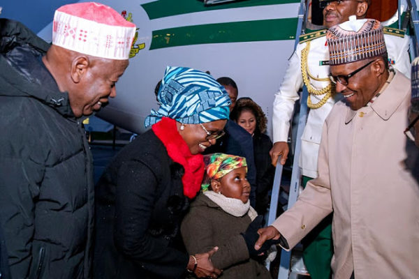 President Buhari Arrives Paris For One Planets Summit [Photos]