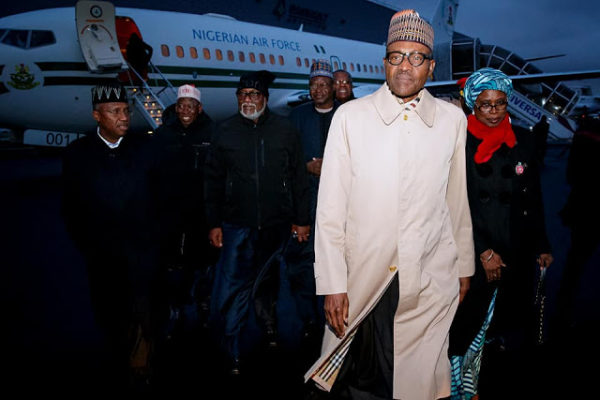 President Buhari Arrives Paris For One Planets Summit [Photos]