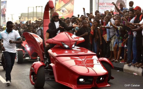 Photos Of Gov. Ben Ayade As He Poses With His Monster Ride At Calabar Carnival