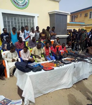 Police Parade 30 Notorious Kidnappers, Armed Robbers Terrorizing Okene-Lokoja-Kabba Road [Photos]