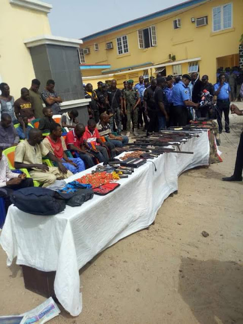 Police Parade 30 Notorious Kidnappers, Armed Robbers Terrorizing Okene-Lokoja-Kabba Road [Photos]