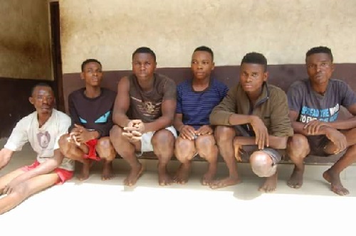 Men Of Akwa Ibom Police Arrests 67 Cult Members, Members Of Notorious Armed Robbery Syndicate, Recovers Fetish Items, Arms And Ammunition