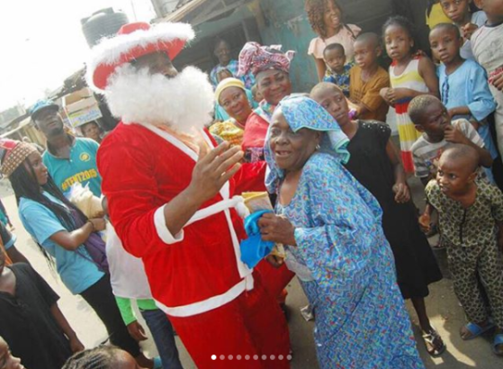 Photo News: Desmond Elliot Shows Up At His Constituency As Santa Claus To Share Gifts