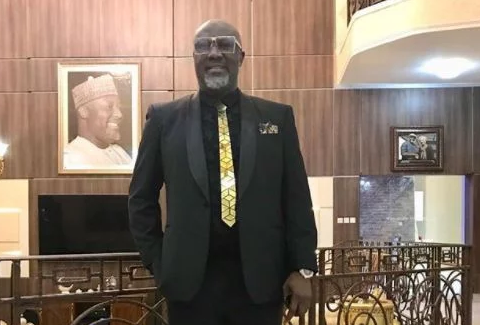 Check Out Senator Dino Melaye's Gold Tie To Senator Saraki's Daughter's Wedding In Abuja [Photos]
